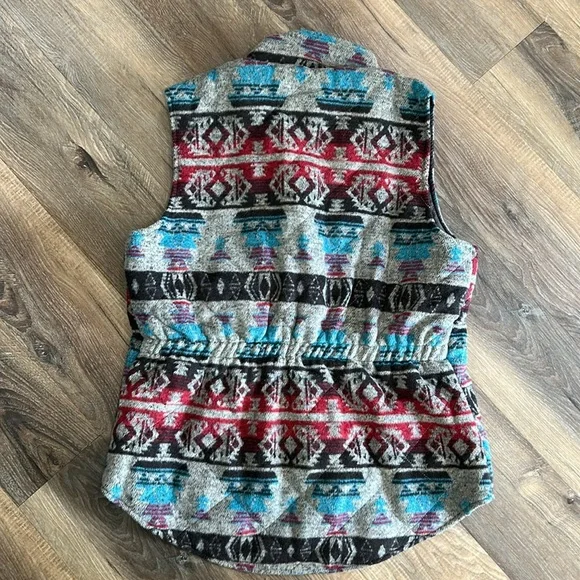 Outback trading company western Aztec style vest size medium with pockets - Picture 12 of 14